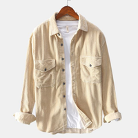Loose Corduroy Button-Down Shirt