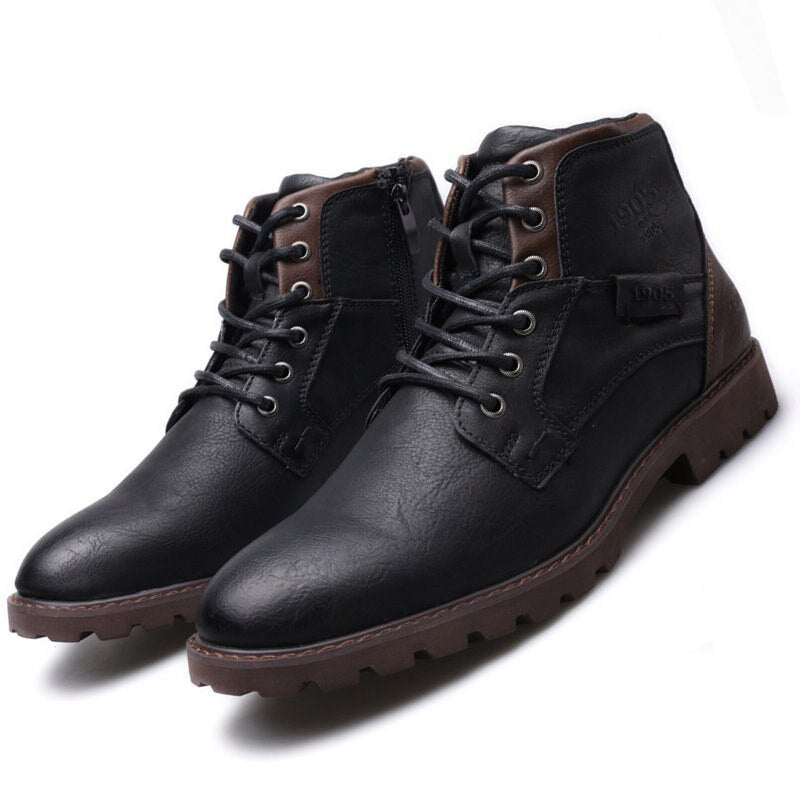 Elegant Leather Winter Boots