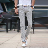 Straight Linen Blend Pants