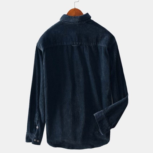 Loose Corduroy Button-Down Shirt
